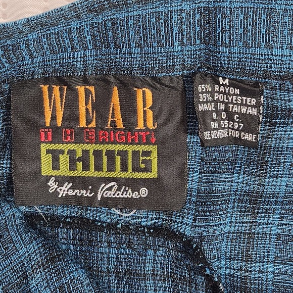 Wear The Right Thing Shorts By Henri Valdise Mens Blue Black Zip Button‎ Pleated - Picture 2 of 13